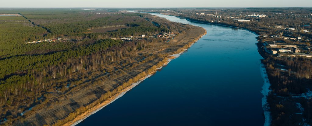 Весенняя Волга в Твери, Тверь - Фото с квадрокоптера