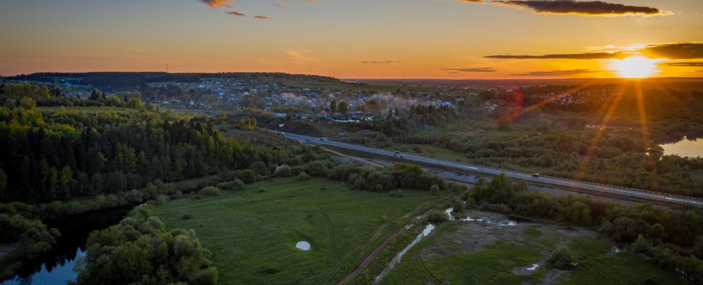 Майский закат, Киров - Фото с квадрокоптера