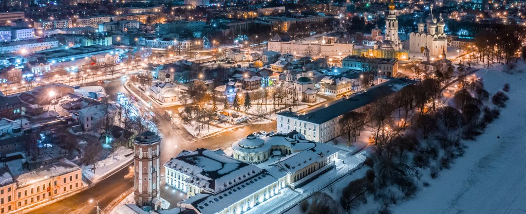 Ночная Вологда, Вологда - Фото с квадрокоптера