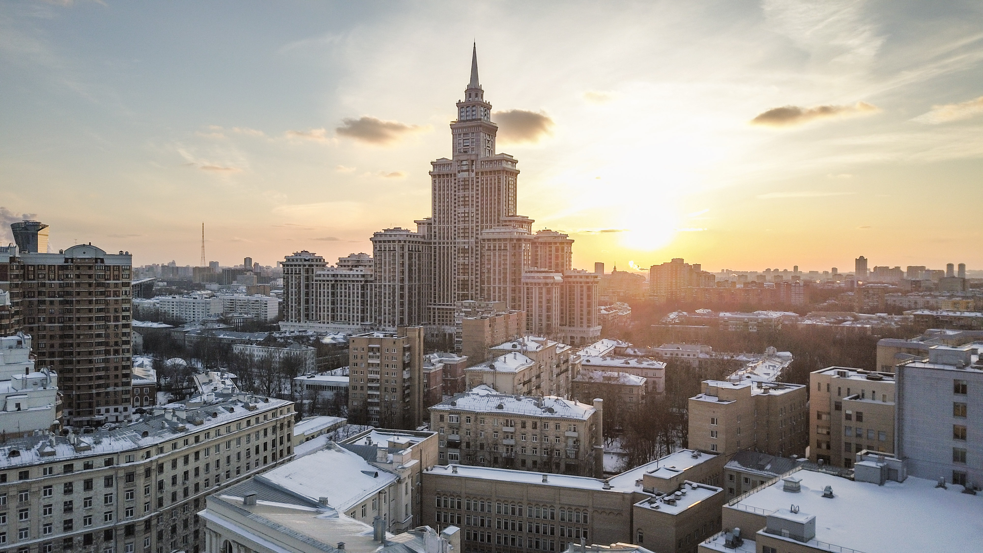 Фото москвы с квадрокоптера