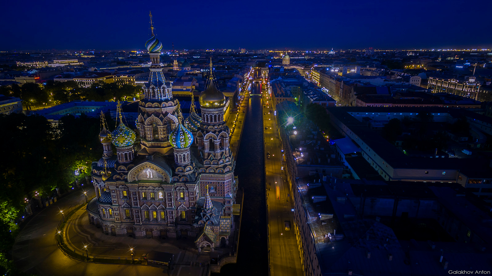 Храм Спаса-на-крови Санкт-Петербург с высоты