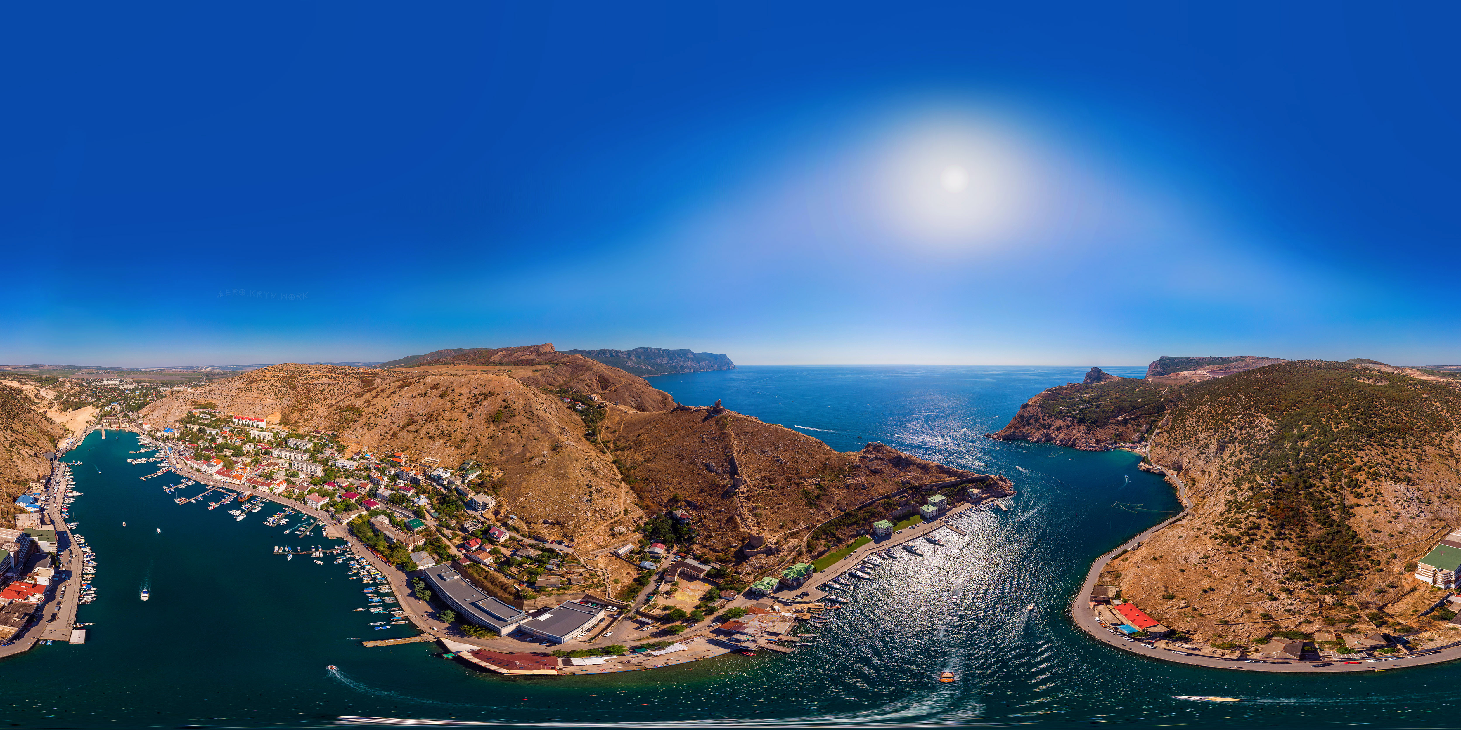 Крыма 2020. Севастополь Балаклавская 11 панорама здания и сооружения. Ocean Fish Panorama Wallpapers.