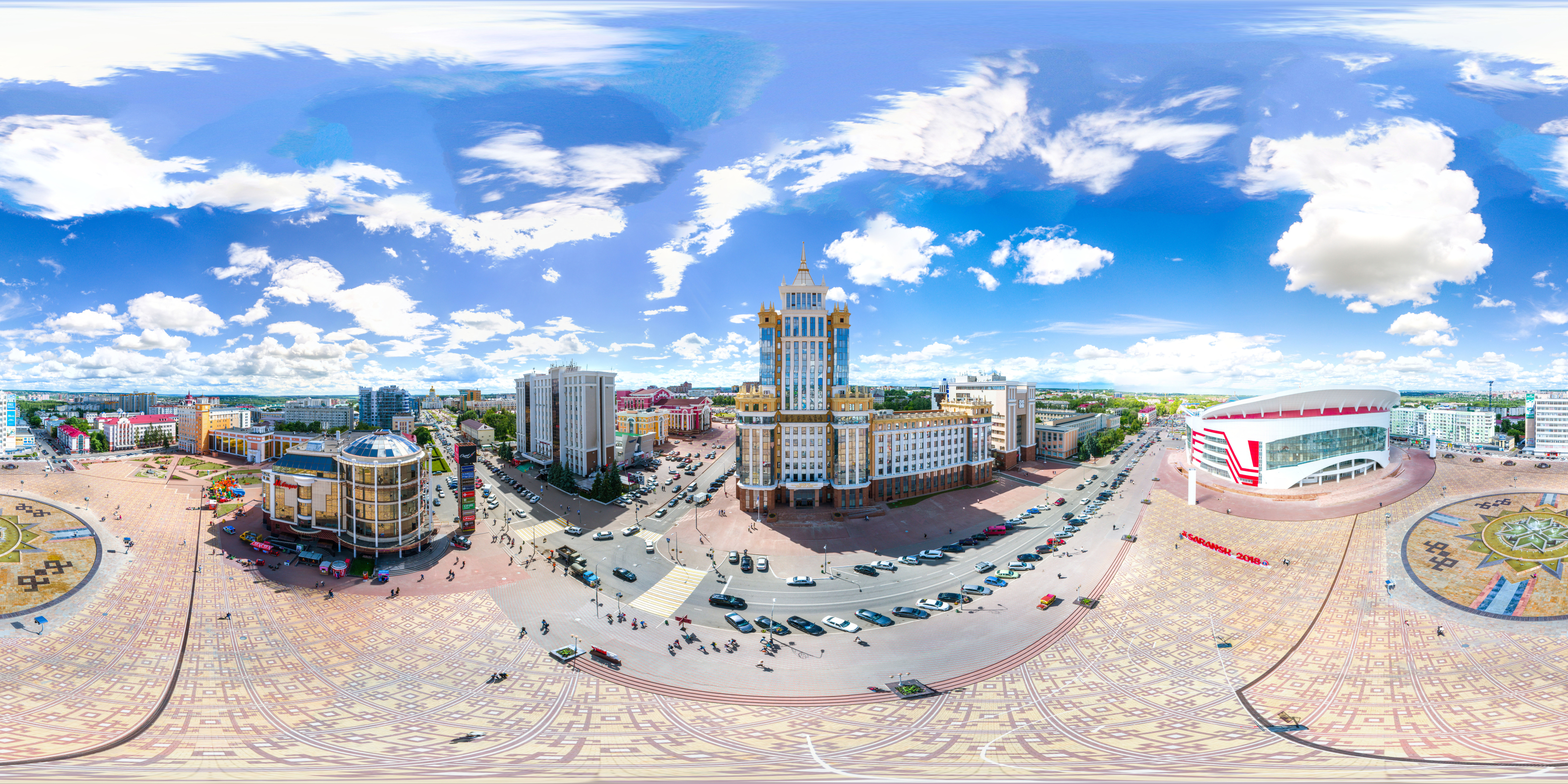 Саранск Советская площадь панорама