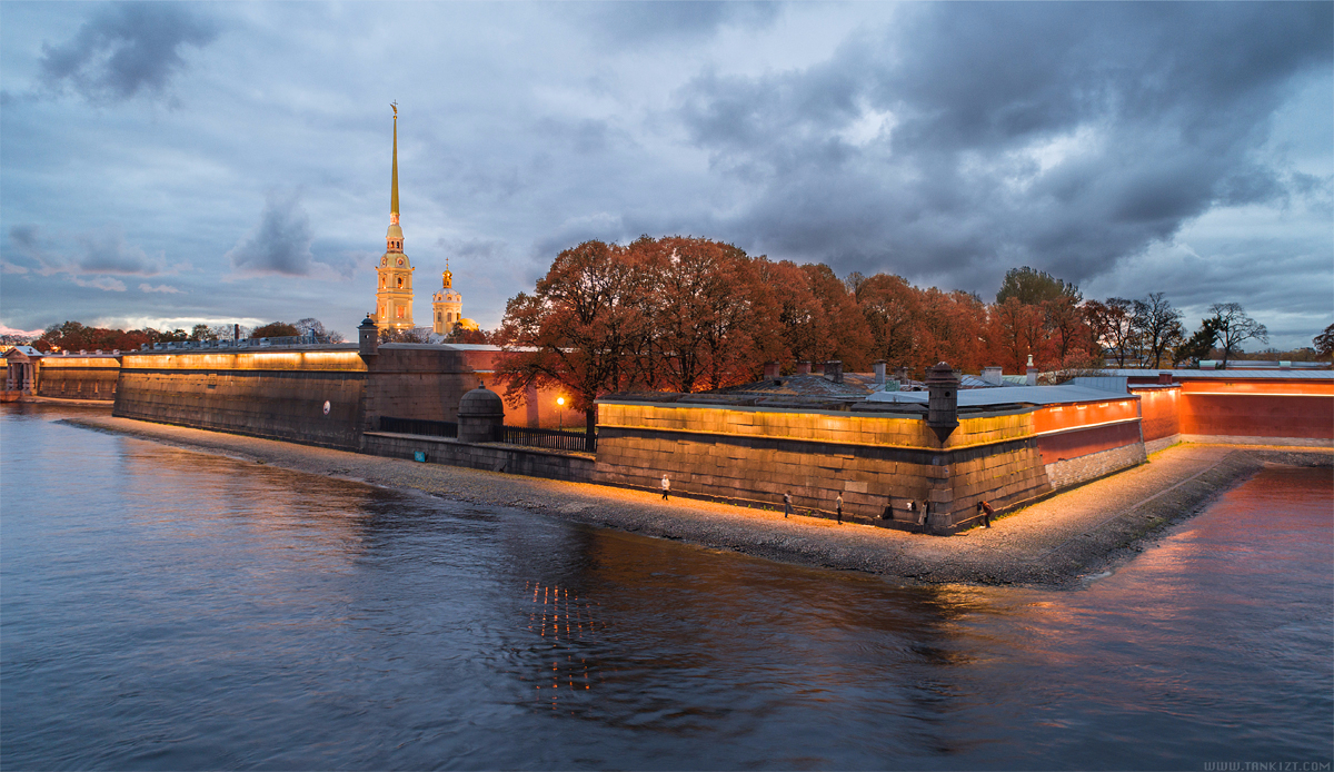 Осень Петропавловская крепость Санкт-Петербург