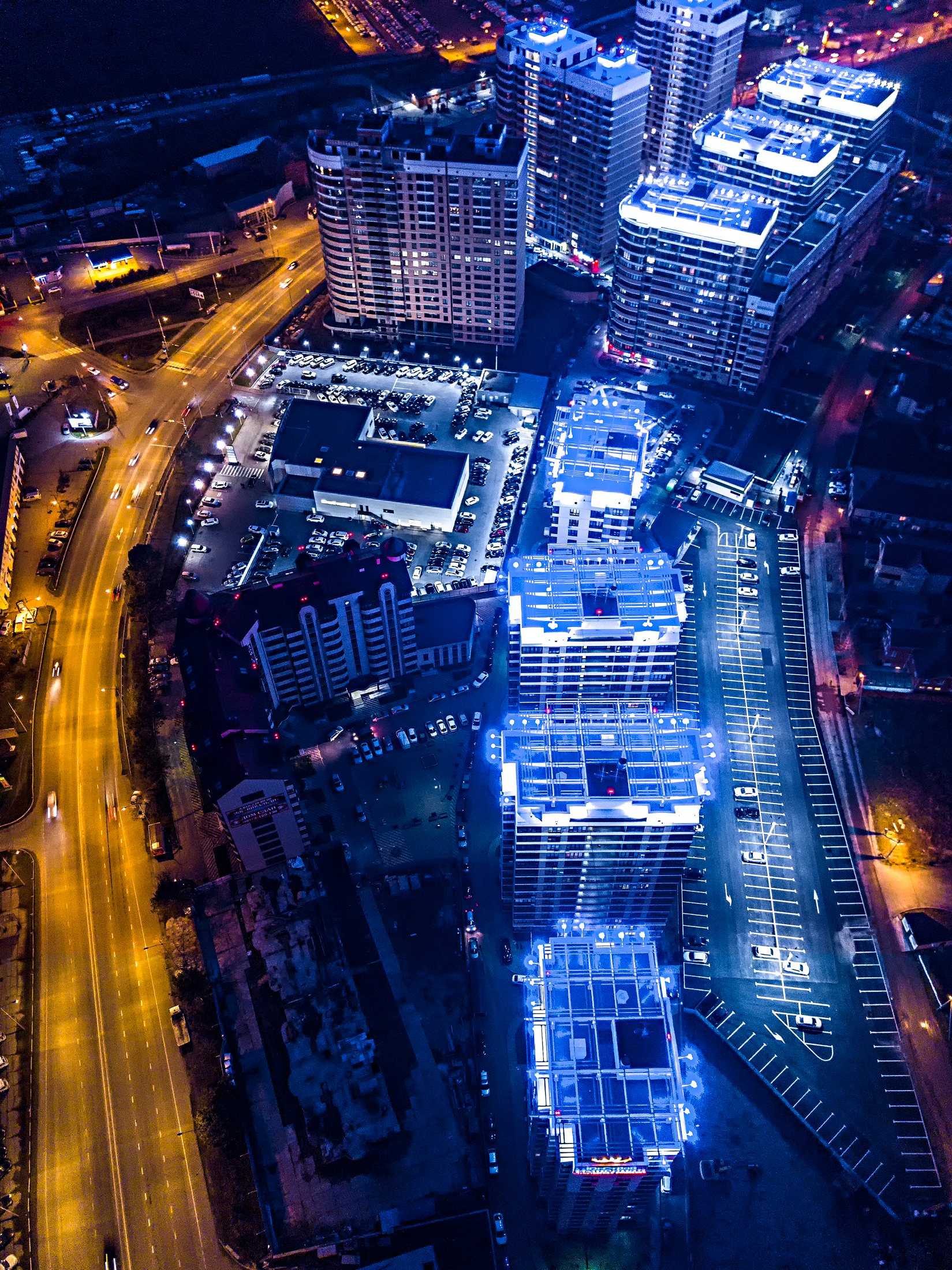 Вечерний Краснодар - Фото с высоты птичьего полета, съемка с квадрокоптера - PilotHub