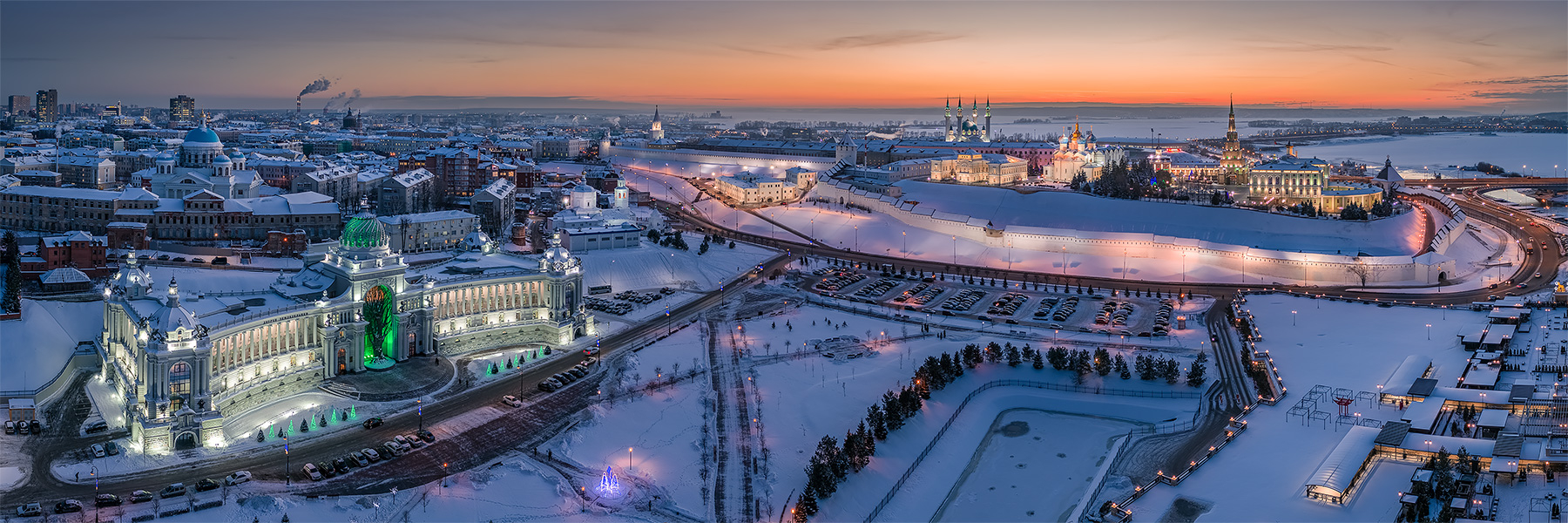Казань с коптера зимой
