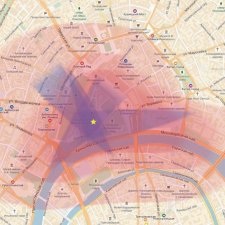 Карта глушилок GPS у Московского Кремля